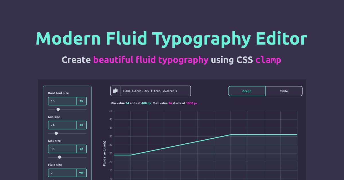 Modern Fluid Typography Editor